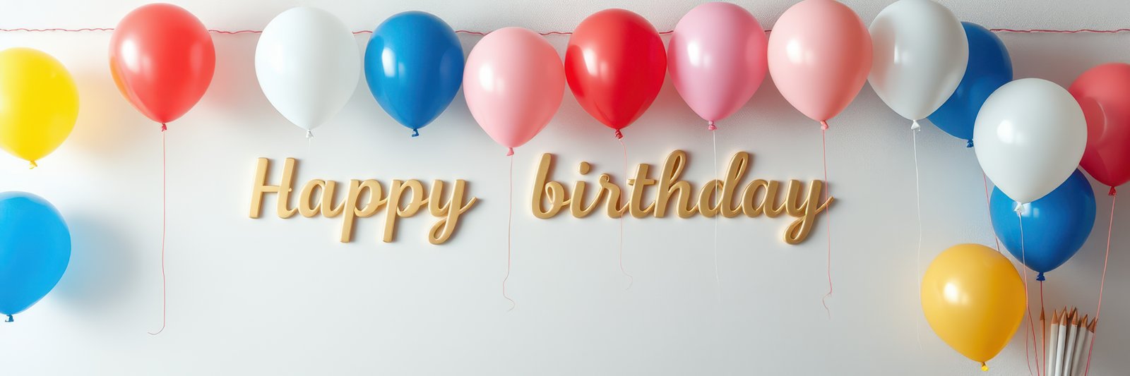 Colorful balloons and decorations create a festive atmosphere for a birthday celebration indoors